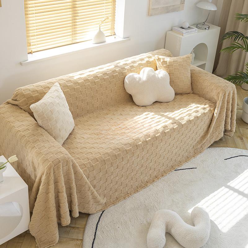 Sofa Towel Four Seasons Universal Light Luxury Cushion Ins All-Inclusive Sofa Cover Cushion Cover Towel Plush Anti-Scratching Thickened