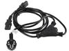 Kabel zasilający Y Lanberg CEE 7/7 -> 2x IEC 320 C13 (2 zasilacze) 1,8m czarny