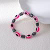 Vintage Handmade Colored Turquoise Beads Devil'S Eye Bracelet Fashion Personality Beaded Eye Elastic Bracelet