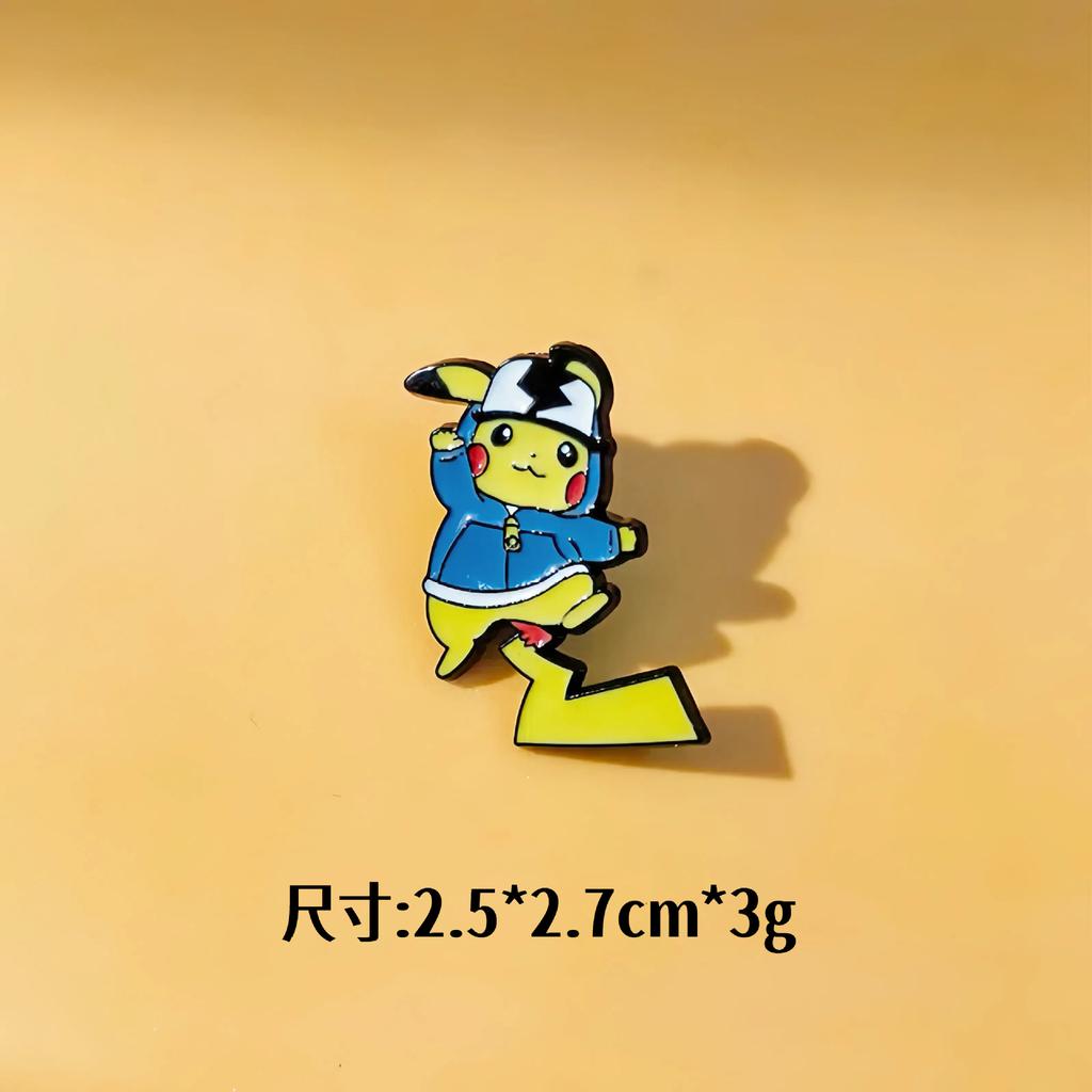High Quality NEW HOT Pok Mon Pok Mon Brooch Pikachu Metal Badge Anime Cartoon Clothes Pencil Case Backpack Decoration Accessories