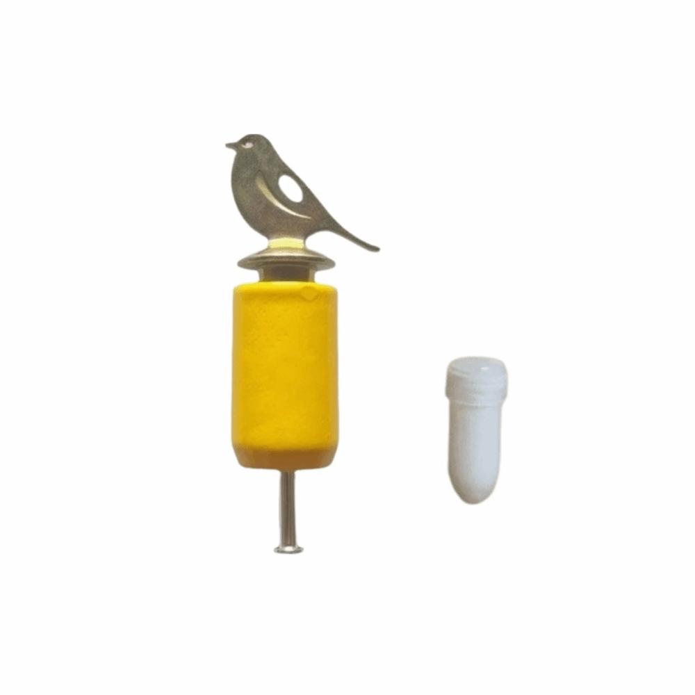 Hand Twisted Bird Call Trainer Wooden Sound Maker Interactive Bird Training Whistle Park Garden жёлтый