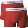 FRUIT OF THE LOOM Men's Low-Rise Boxer Briefs (Set of 2) - Solid Color, Brand Name T-Shirt, Underwear (Red (60), Size LL)