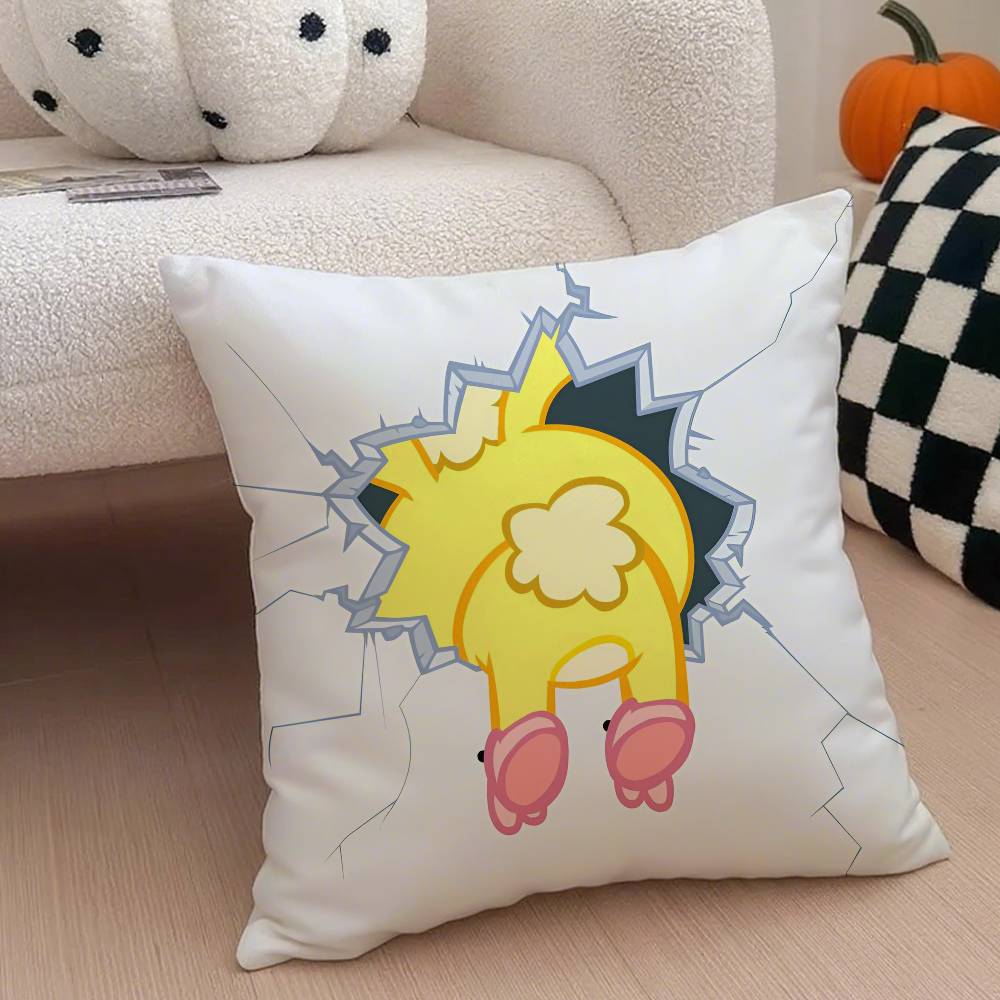 H-Happy Tree F-Friends N-Nutty Kissenbezug Milbenschutz Kissenbezug Verdeckter Reißverschluss Seidiger Kurzplüsch Sofakissenbezug