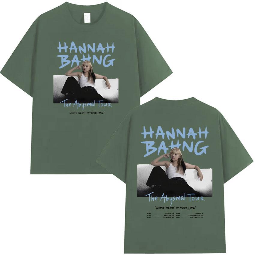Harajuku Hannah Bahng Hip Hop T Shirt Mens Womens High Quality Fashion Cotton Short Sleeve Tshrit Summer ONeck Clothes Hot Sale