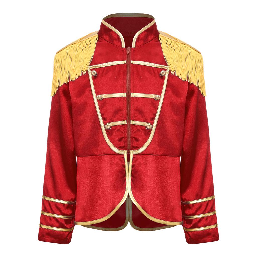 Giacca Costume Unisex per Bambini Band Rock Manica Lunga Frange Nappe Spalline Chiusura con Zip Design Diviso Cappotto