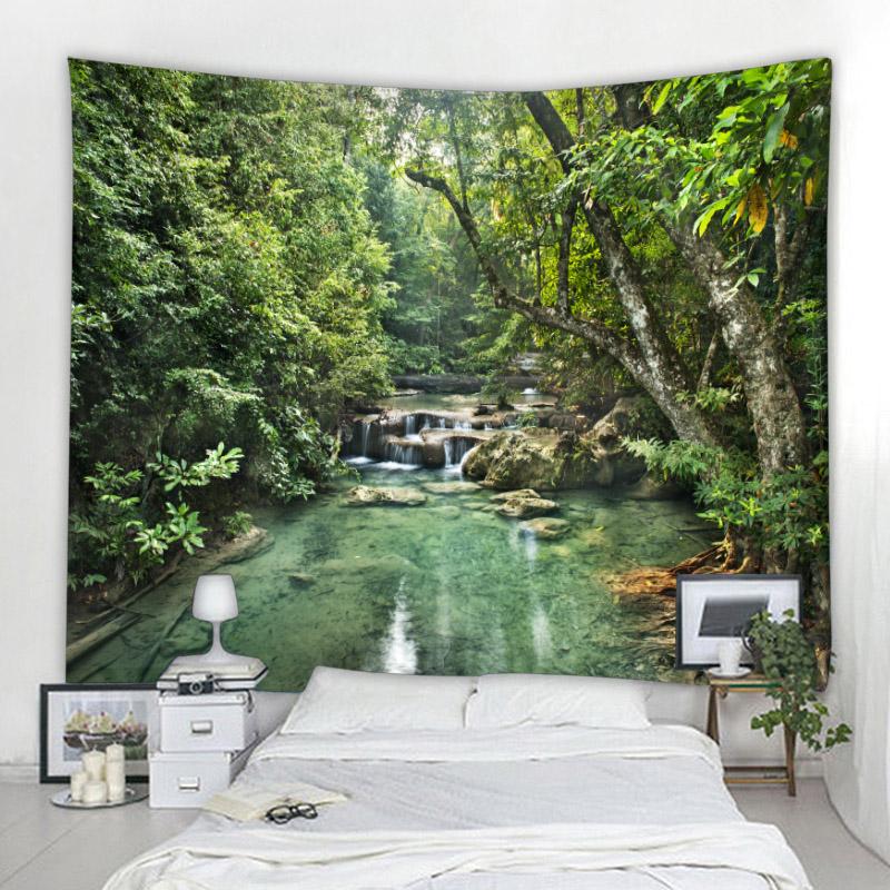 Natural Wall Tapestry Mandala Garden Landscape Bohemian Room Decoration Psychedelic Tapiz Hippie Bedroom Cloth Carpet 8 Sizes