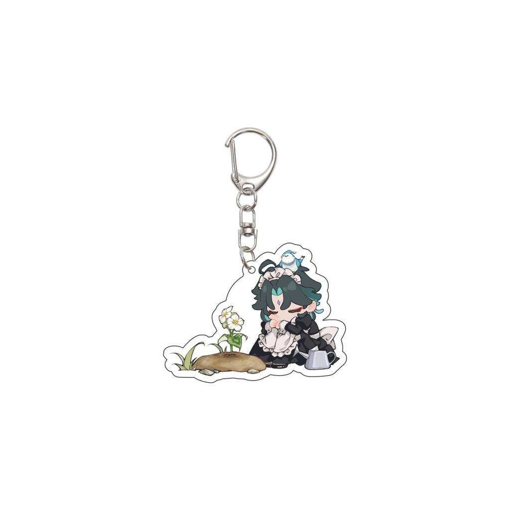 55MM Anime Genshin Impact Keychain xiao  Key Chain Acrylic Model Plate Christmas Gifts