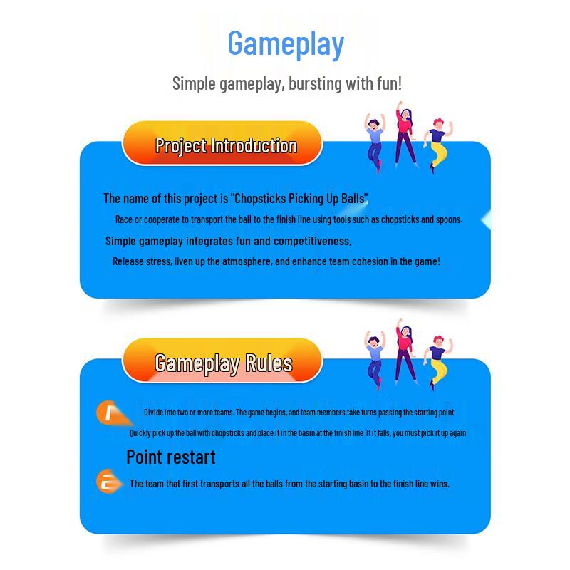 Chopstick Catch Ball Relay Game Set
