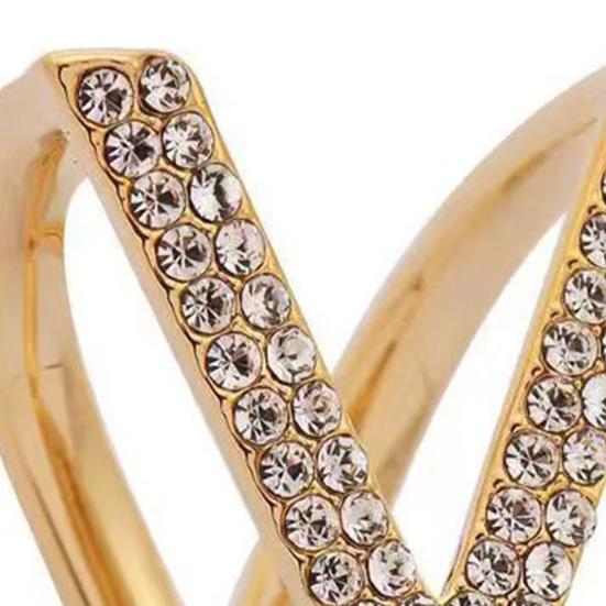 Scarf Button Sparkling Rhinestones Three-Ring Scarf Buckle Versatile Scarf Shawl Fastener Fashion Accessory