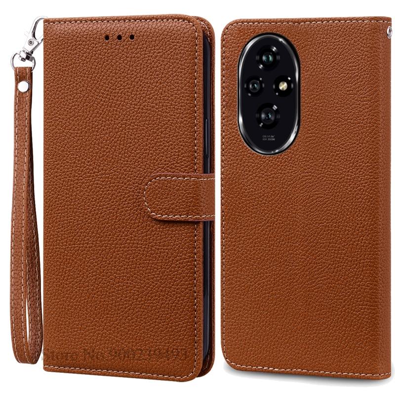 For Honor 200 Case Honor 200 Pro Case Silicone Pu Leather Wallet Case For Honor 200 5G Phone Case For Honor 200 Pro Cover Fundas