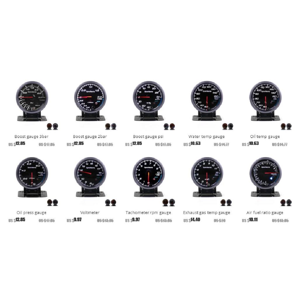 Dynoracing 60MM Black Face Car Turbo Boost Gauge 2 BAR With White &Amber Lighting Turbo Boost meter/Car Meter TT101478