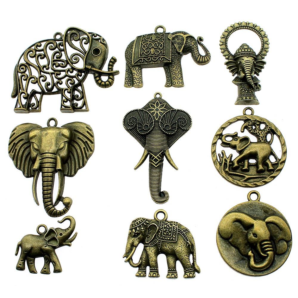 2 Pezzi Ciondoli Elefante Colore Bronzo Antico Ciondoli Elefante Ciondoli Per Braccialetti Grande Ciondolo Elefante Ciondoli Creazione Gioielli