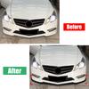 Para Mercedes Benz Clase E W207 C207 Coupé 2009-2012 Labio Divisor Spoiler Delantero Negro Mate Brillante Aspecto Fibra de Carbono