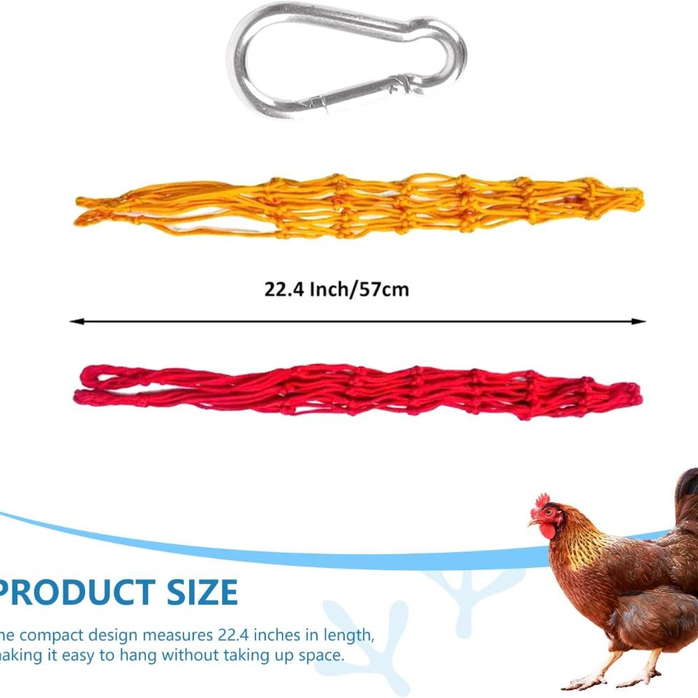 Chicken Vegetable String Bag,Chicken Vegetable Hanging Feeder, Chicken Toy Vegetable Rack in Chicken Cage, Poultry Fruit Rack, Chicken Cabbage Feeder