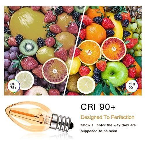 Hcnew ampoule c7 e12 220v led, 0.5w petite ampoule de rechange vintage edison pour veilleuse-guirlande lumineuse à la noix de coco