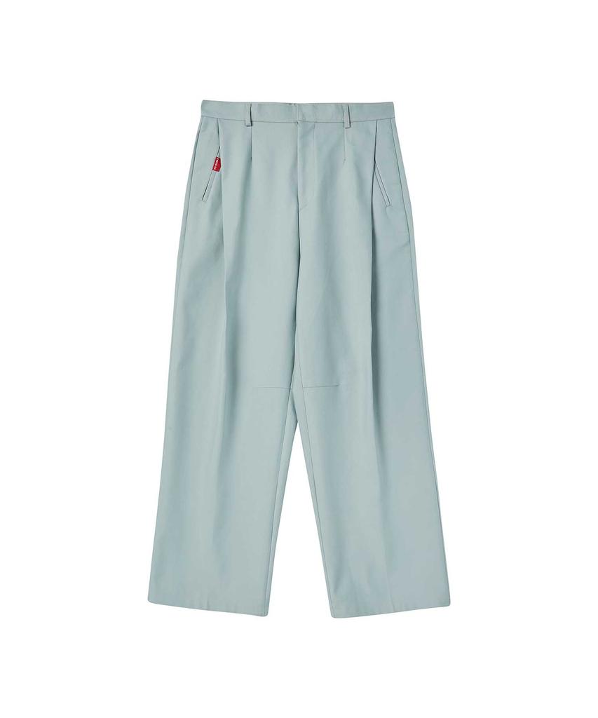 BEYOND CLOSET [Collection Line] Archive Double Face Fabric Stitch Detail Cotton Pants Sky Blue