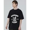 Black T-Shirt with Negroni Cocktail Graphic and Text Leave Me Alone with My Negroni Please for Casual Wear