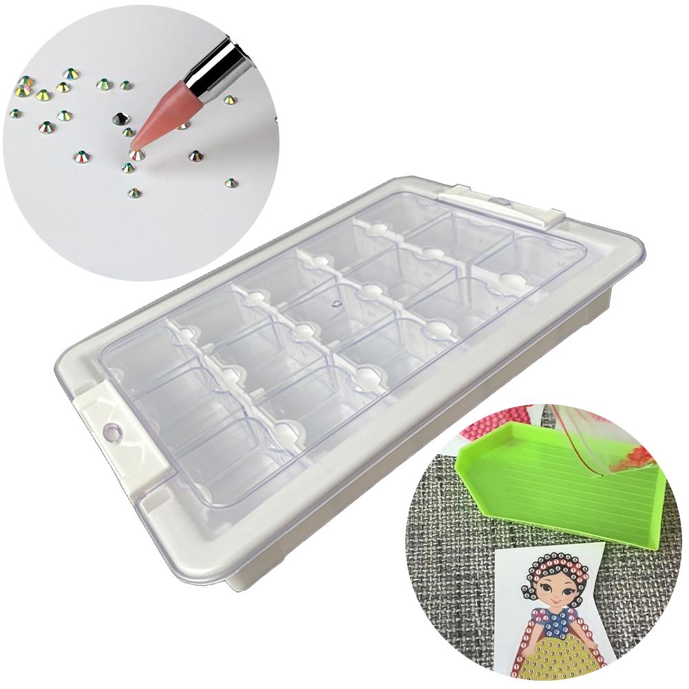 9/15/21/24/26/39 Grids Diamond Art Bead Box Organizer 5D Beads Organizer Small Clear Embroidery Box for Craft Beads Rhinestones