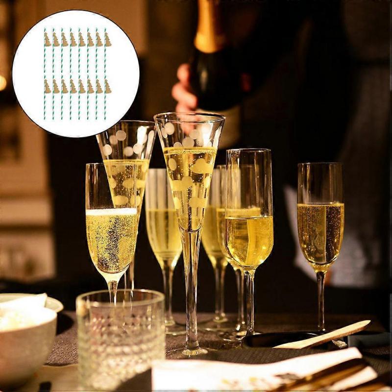 Christmas Style Drinking Straws Honeycomb Straws Food-Grade Cardboard Material 50Pcs For Bar Use And Holiday