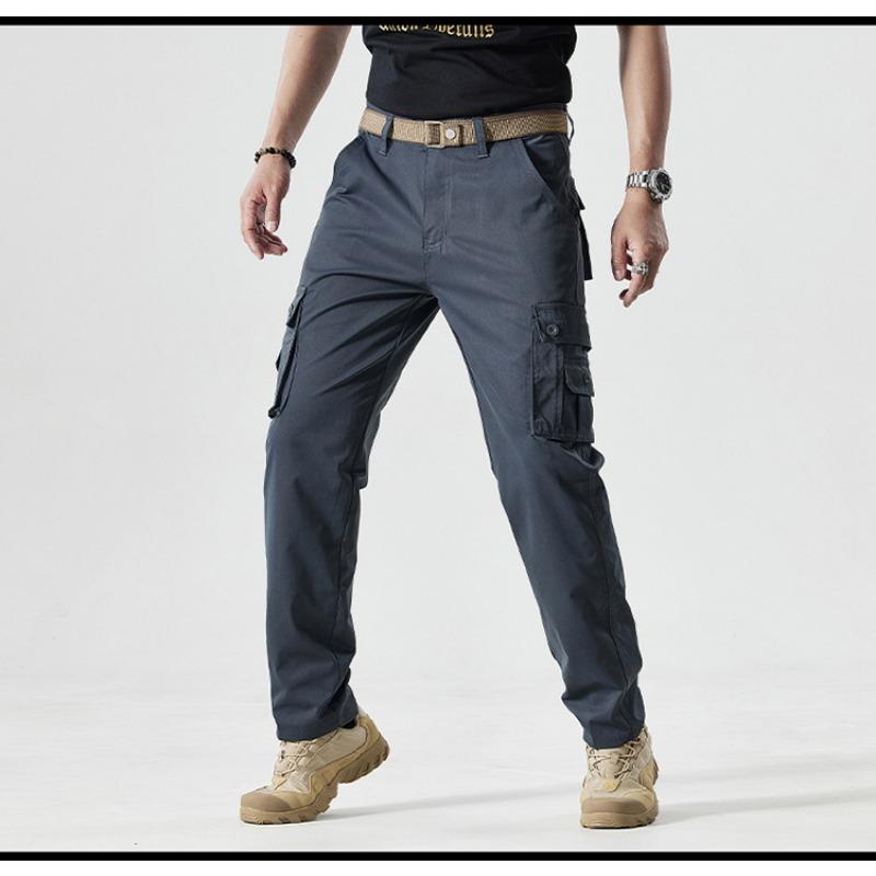 Men S Straight Leg Multi Pocket Casual Cargo Pants