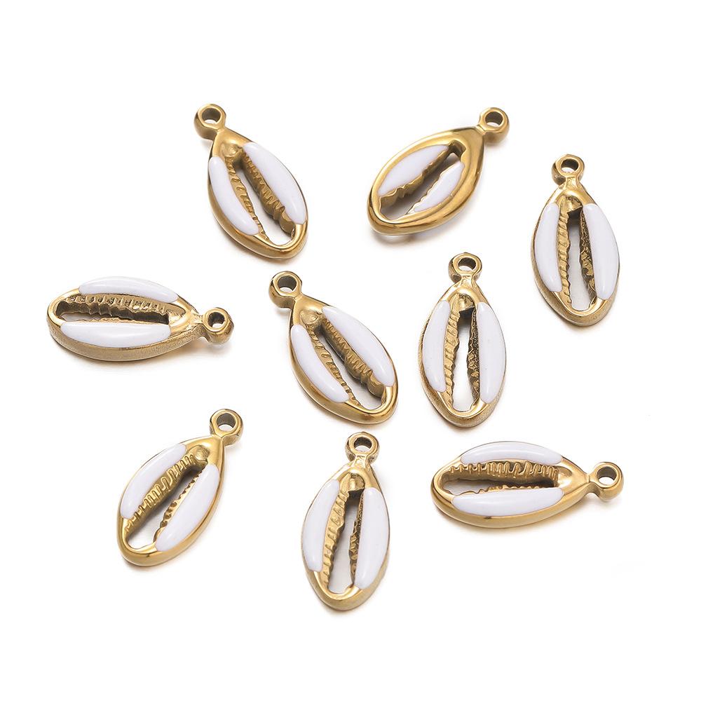 17MM Stainless Steel Shell Oil Drop Pendant Pendant DIY Earrings Bracelet Necklace Jewelry Accessories