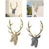 Deer Head Wall Mount Decor Resin Gift Home Decor Artwork Wall Sculpture Wall Decoration for Bedroom Office Indoor Hotel