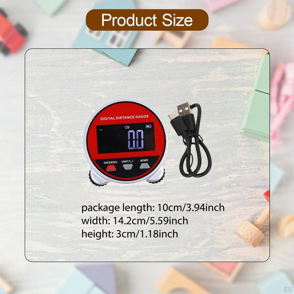 Electronic Tape Measure Digital Ruler 656ft Long Distance Rolling with Display for Circular