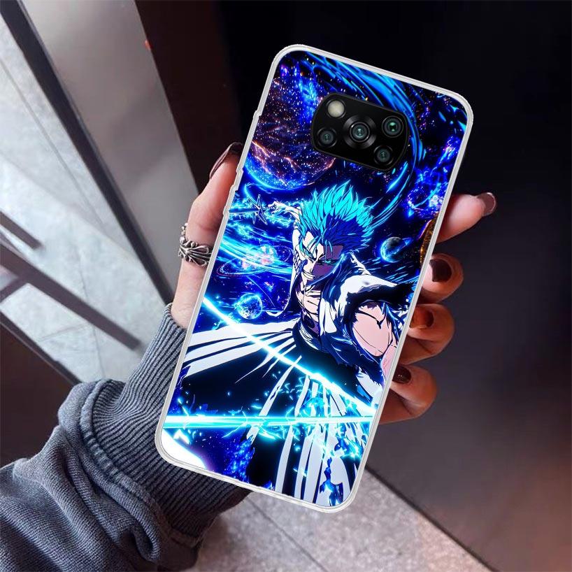 Grimmjow 6 Bleach Phone Case For Xiaomi Poco X7 X6 X5 Pro F7 Ultra Redmi 15C 15 13 13C 12 12C 10 10A 10C 9 9A 9C 9T Shell Poco X