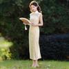 Sleeveless lace national style new Chinese daily Suzhou long cheongsam improved young 1011 new women's high sense