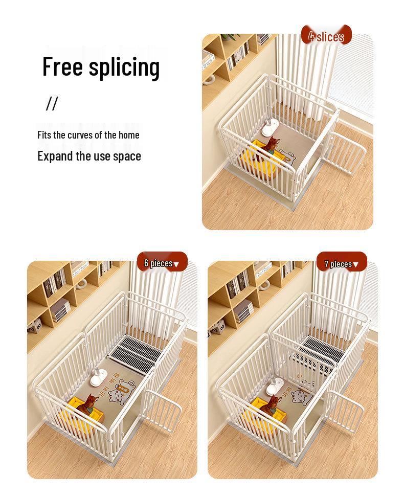 Foldable Dog Fence & Bed for Small to Medium Breeds - Corgi, Teddy, Bichon