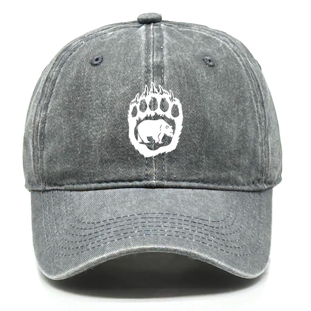 White Bear Paws Print Adjustable Baseball Hat Take Care Of Bears Cotton Caps For Woman Vintage-Inspired Simple Snapback Sun Hat