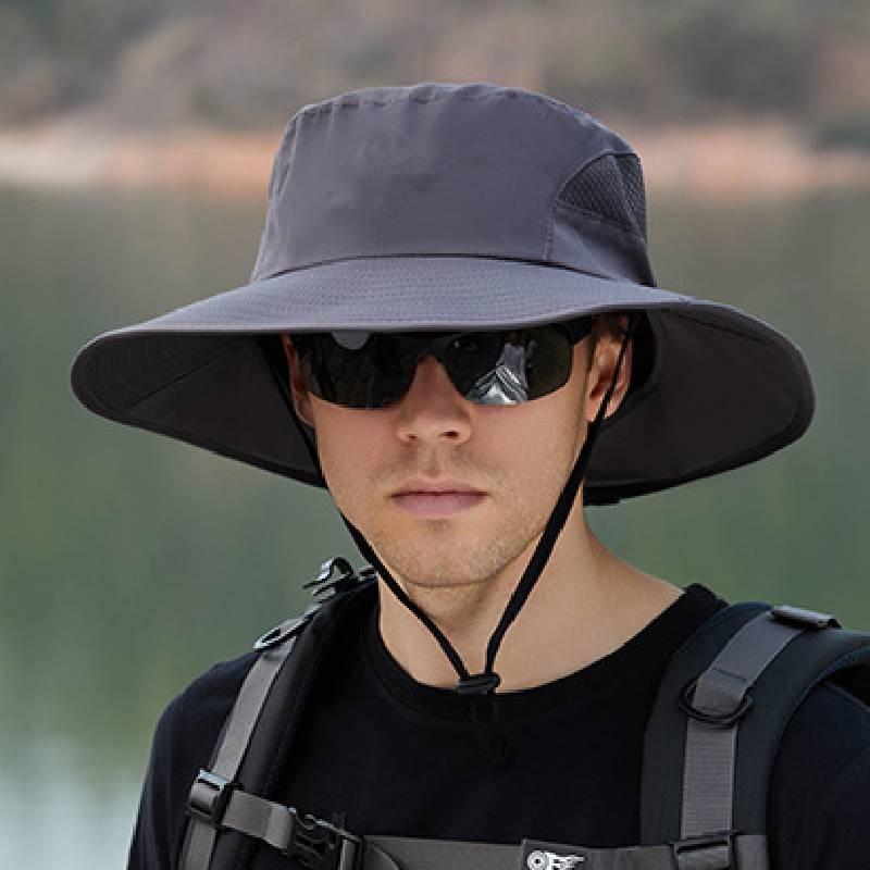Summer Fisherman Hat With Large Brim For Outdoor Sun Protection And Neck Guard