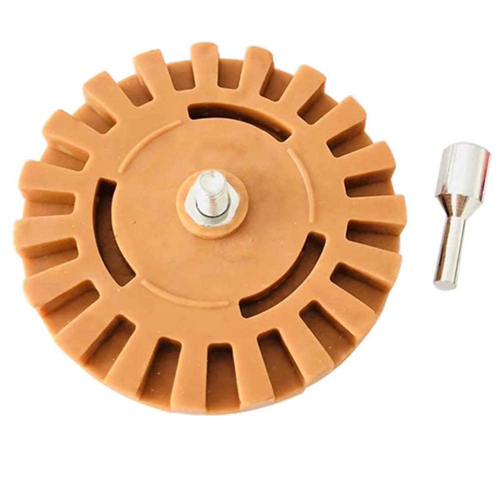2PCS 3.5-inch Paint Removal Rubber Wheel and Rubber Plate