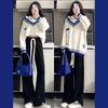 2025 Autumn/Winter National Style Cool Baseball Jacket & Wide-Leg Pants Two-Piece Set