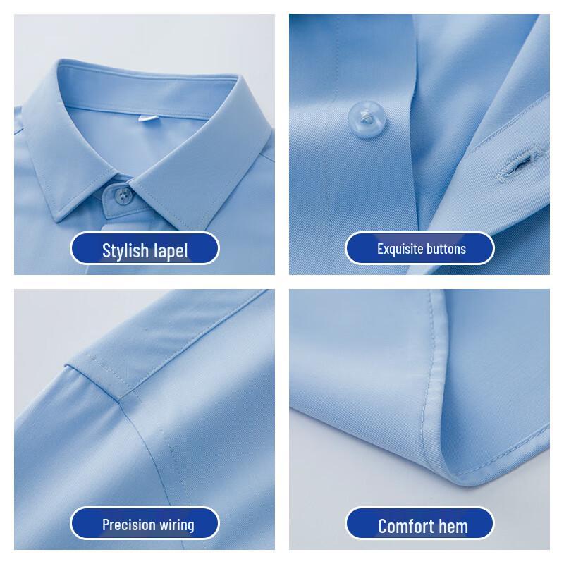 ROMON Men's Short-Sleeve Business Casual Shirt