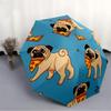 1pc Cute Pug Design Automatic Open/Close Umbrella, Umbrella with cartoon Design, Portable Compact Umbrella for Men & Women, Good Holiday Gif