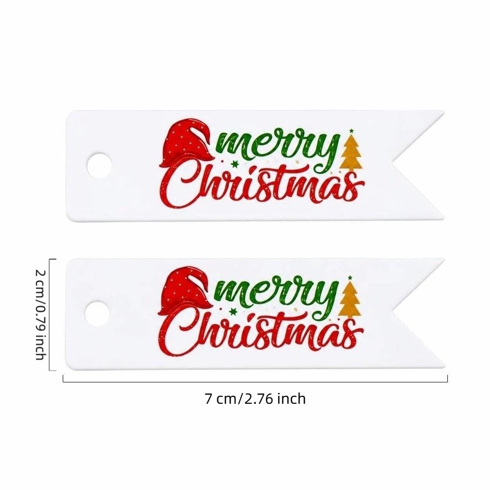 Festive DIY Craft Christmas Hang Tags Hangable Design Pre-Punched Xmas Paper Greeting Cards Paper Gift Tags Party Decor