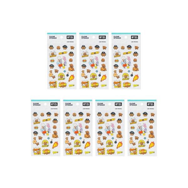 

Прозрачная наклейка Line Friends BT21 Part 2, Suki, 7 упаковок