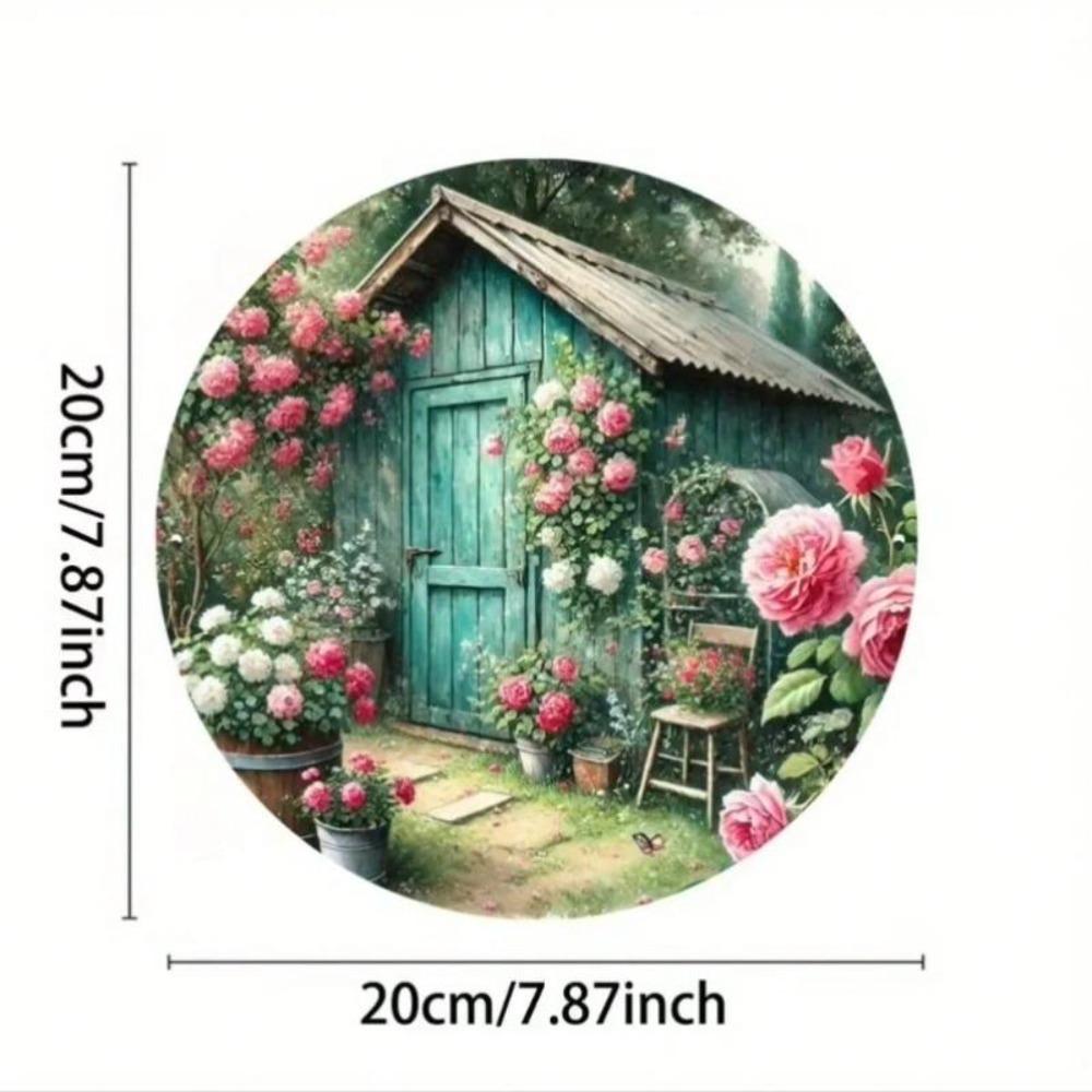 Vintage Floral Metal Wall Art Sign Rustic Home Decor Garden Shed HD Print