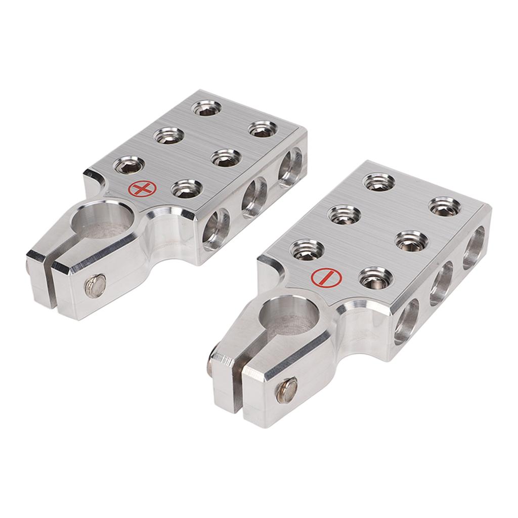 Pair Battery Terminal Clamp Positive Negative Audio Modification for Caravan Car Motorhome RV Bus