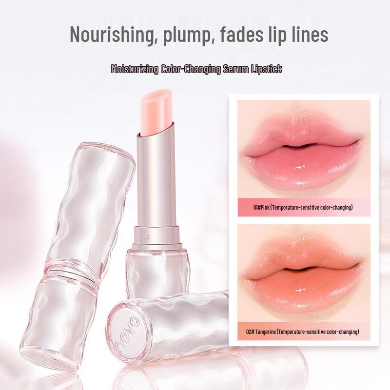 NOVO9231 Hydrating Temperature-Changing Lipstick: Autumn & Winter Moisturizing, Anti-Cracking, Fade Lip Lines, Natural Look, Color-Changing.