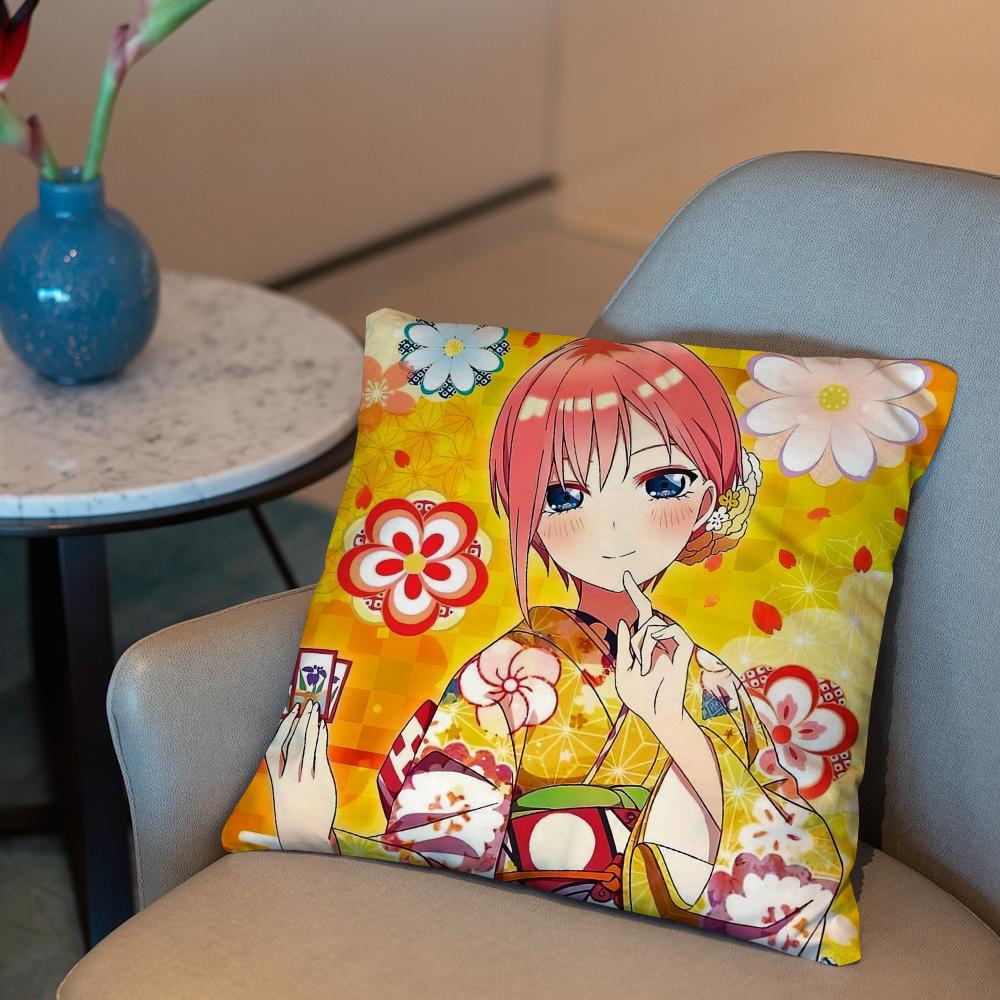 The Quintessential Quintuplets Cushion Cover 2-in-1 Reversible Plush Pillow Cover | Car/Sofa/Bed | Perfect Gift