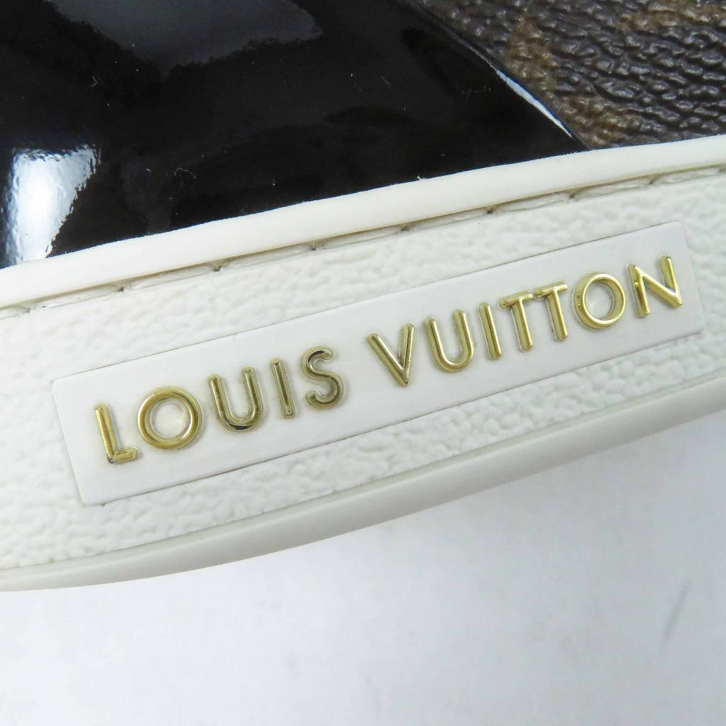 Great LOUIS VUITTON sneakers Front row line Brown Monogram canvas Women 35.5 Used