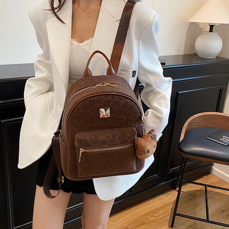 Women's High-Capacity Casual Travel Backpack - New Fashion Versatile Print for Students and Commuters
