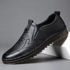 First layer cowhide summer men's casual leather shoes genuine leather soft sole soft surface single shoes men's dad breathable men's shoes