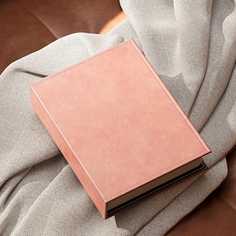 6-Inch Leather Slip-In Photo Album, Holds 5-Inch Photos, Commemorative Baby and Family Album, Large Capacity