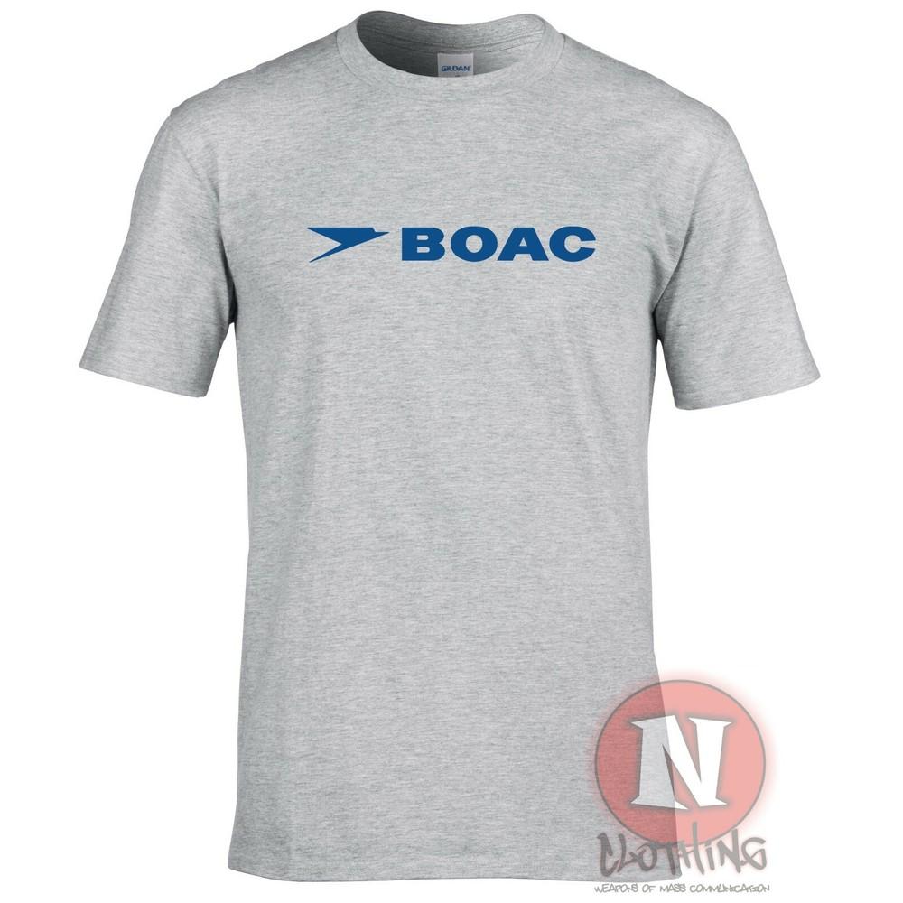 Boac TShirt Classic Logo Airline Brand New Flight Crew Teeshirt Airport