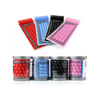 Tastiera wireless compatibile Bluetooth Ricaricabile Pieghevole in Silicone Morbido Compatibile Per