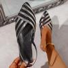 Summer New Mesh Flat Heel Hollow Large Versatile Women's Sandals Fashion Beach Vacation Women's Shoes