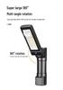 Dual-Sided COB Folding Work Light with Strong Magnet, High Brightness, and Emergency Flashlight Function